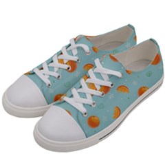 Oranges Pattern Men s Low Top Canvas Sneakers by SychEva