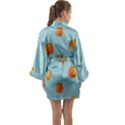 Oranges Pattern Long Sleeve Satin Kimono View2