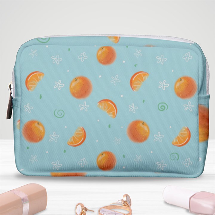 Oranges Pattern Make Up Pouch (Medium)