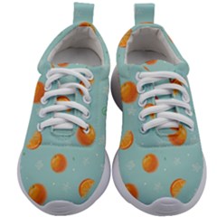 Oranges Pattern Kids Athletic Shoes by SychEva