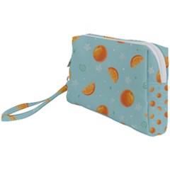 Oranges Pattern Wristlet Pouch Bag (small) by SychEva