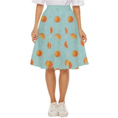 Oranges Pattern Classic Short Skirt by SychEva