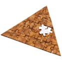 Fruity Fun Tangerine Print Pattern Wooden Puzzle Triangle View2