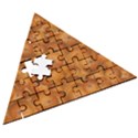 Fruity Fun Tangerine Print Pattern Wooden Puzzle Triangle View3