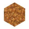 Fruity Fun Tangerine Print Pattern Wooden Puzzle Hexagon View1