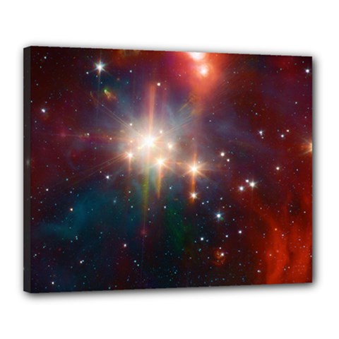 Astrology Astronomical Cluster Galaxy Nebula Canvas 20  X 16  (stretched) by Jancukart