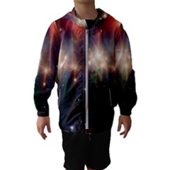 Astrology Astronomical Cluster Galaxy Nebula Kids  Hooded Windbreaker