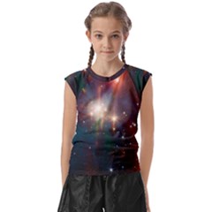 Astrology Astronomical Cluster Galaxy Nebula Kids  Raglan Cap Sleeve Tee by Jancukart