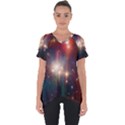 Astrology Astronomical Cluster Galaxy Nebula Cut Out Side Drop Tee View1