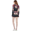 Astrology Astronomical Cluster Galaxy Nebula Velvet Wrap Crop Top and Shorts Set View2