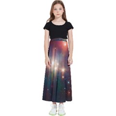 Astrology Astronomical Cluster Galaxy Nebula Kids  Flared Maxi Skirt by Jancukart