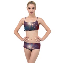 Astrology Astronomical Cluster Galaxy Nebula Layered Top Bikini Set by Jancukart