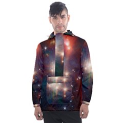 Astrology Astronomical Cluster Galaxy Nebula Men s Front Pocket Pullover Windbreaker