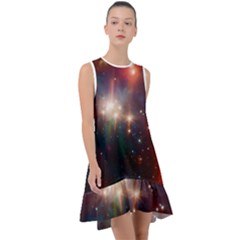 Astrology Astronomical Cluster Galaxy Nebula Frill Swing Dress