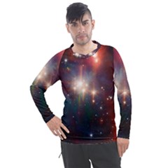 Astrology Astronomical Cluster Galaxy Nebula Men s Pique Long Sleeve Tee