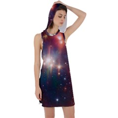 Astrology Astronomical Cluster Galaxy Nebula Racer Back Hoodie Dress by Jancukart