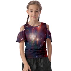 Astrology Astronomical Cluster Galaxy Nebula Kids  Butterfly Cutout Tee by Jancukart