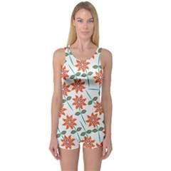 Bloom Blossom Botanical One Piece Boyleg Swimsuit