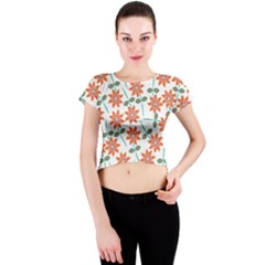 Bloom Blossom Botanical Crew Neck Crop Top