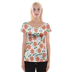 Bloom Blossom Botanical Cap Sleeve Top