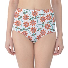 Bloom Blossom Botanical Classic High-waist Bikini Bottoms by Jancukart