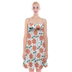 Bloom Blossom Botanical Spaghetti Strap Velvet Dress