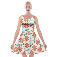 Bloom Blossom Botanical Velvet Skater Dress