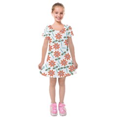 Bloom Blossom Botanical Kids  Short Sleeve Velvet Dress