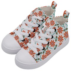 Bloom Blossom Botanical Kids  Mid-top Canvas Sneakers