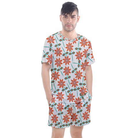 Bloom Blossom Botanical Men s Mesh Tee And Shorts Set by Jancukart