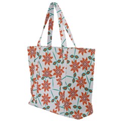 Bloom Blossom Botanical Zip Up Canvas Bag