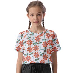 Bloom Blossom Botanical Kids  Basic Tee by Jancukart