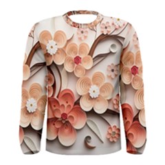 Sakura Flowers Flower Pink Blossom Spring Men s Long Sleeve Tee