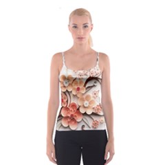 Sakura Flowers Flower Pink Blossom Spring Spaghetti Strap Top