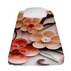 Sakura Flowers Flower Pink Blossom Spring Fitted Sheet (single Size)