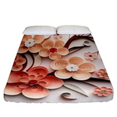 Sakura Flowers Flower Pink Blossom Spring Fitted Sheet (california King Size)