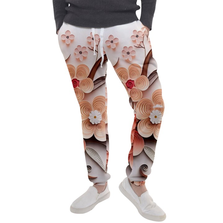 Sakura Flowers Flower Pink Blossom Spring Men s Jogger Sweatpants