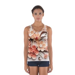 Sakura Flowers Flower Pink Blossom Spring Sport Tank Top 