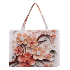 Sakura Flowers Flower Pink Blossom Spring Medium Tote Bag