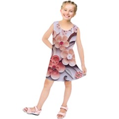 Sakura Flowers Flower Pink Blossom Spring Kids  Tunic Dress