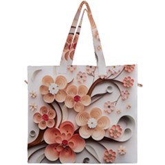 Sakura Flowers Flower Pink Blossom Spring Canvas Travel Bag