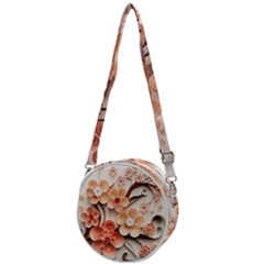 Sakura Flowers Flower Pink Blossom Spring Crossbody Circle Bag