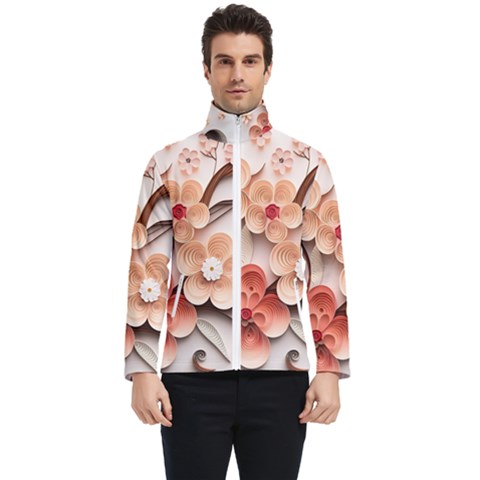 Sakura Flowers Flower Pink Blossom Spring Men s Bomber Jacket by Jancukart