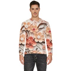 Sakura Flowers Flower Pink Blossom Spring Men s Fleece Sweatshirt