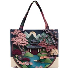 Japanese Garden Flowers Landscape Mini Tote Bag