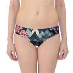 Japanese Garden Flowers Landscape Hipster Bikini Bottoms by Jancukart