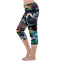 Japanese Garden Flowers Landscape Capri Yoga Leggings View2