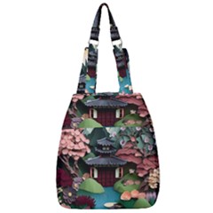 Japanese Garden Flowers Landscape Center Zip Backpack