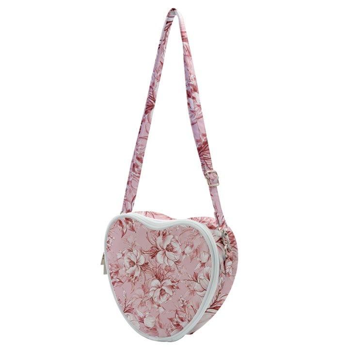 Flower Flowers Floral Flora Naturee Pink Pattern Heart Shoulder Bag