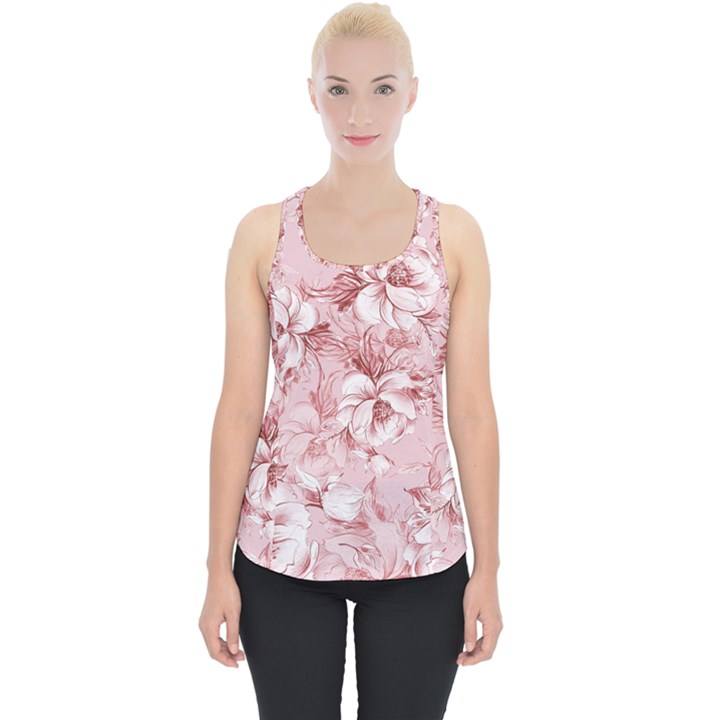 Flower Flowers Floral Flora Naturee Pink Pattern Piece Up Tank Top